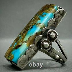 Vintage Navajo Native American Sterling Silver Persian Turquoise Ring GORGEOUS