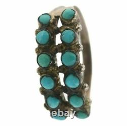 Vintage Navajo Native American Sterling Silver Sleeping Beauty Turquoise Ring