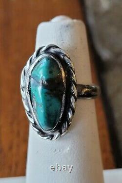 Vintage Navajo Native Sterling For scrap or REPAIR Turquoise RING JEWEL Lot of 8