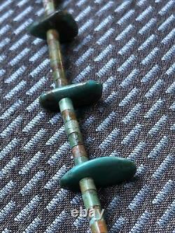 Vintage Navajo Native Turquoise Bead & Nugget Necklace weighs 28 grams, 25 long