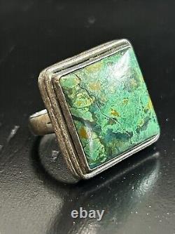 Vintage Navajo Ring Size 7.25 Turquoise Kings Manassa 925 Silver