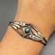 Vintage Navajo Sam Pablo Turquoise Silver Bracelet Cuff