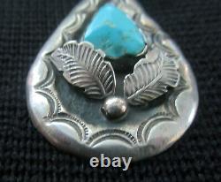 Vintage Navajo Sterling Necklace, Pendant 2 3/16, 20 Inches Necklace