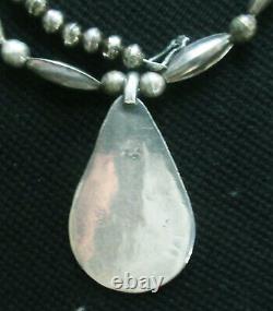 Vintage Navajo Sterling Necklace, Pendant 2 3/16, 20 Inches Necklace