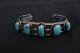 Vintage Navajo Sterling Silver Carico Lakes Turquoise Bracelet