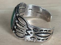 Vintage Navajo Sterling Silver Cerrillos Turquoise Bracelet