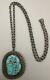 Vintage Navajo Sterling Silver & High Grade Turquoise Native American Necklace