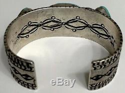 Vintage Navajo Sterling Silver Royston Turquoise Cuff Bracelet HEAVY NICE