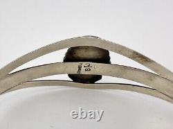 Vintage Navajo Sterling Silver Royston Turquoise Split Shank Cuff Bracelet