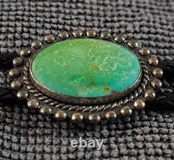 Vintage Navajo Sterling Silver Turquoise BOLO TIE Jane Yikaazba Popovitch Artist