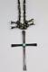 Vintage Navajo Sterling Silver & Turquoise Cross Necklace