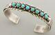Vintage Navajo Sterling Silver Turquoise Cuff Bangle Bracelet