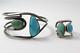 Vintage Navajo Sterling Silver Turquoise Cuff Bracelet & Ring