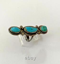 Vintage Navajo Sterling Silver Turquoise Ring Size 5