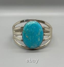 Vintage Navajo Sterling Silver and Turquoise Bracelet