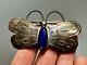 Vintage Navajo T. Yazzie Butterfly Turquoise Hair Clip