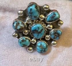 Vintage Navajo Turquoise Cluster Ring