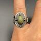 Vintage Navajo Turquoise Concho Repousse Arrow Silver Ring Size 5.25