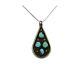 Vintage Navajo Turquoise Necklace 925 Silver Native American Artist