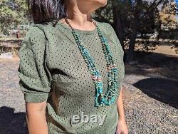 Vintage Navajo Turquoise Necklace Handmade Southwestern NA Artistry