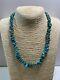 Vintage Navajo Turquoise Nugget Beads Sterling Silver. 925 Necklace