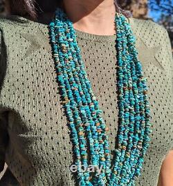 Vintage Navajo Turquoise Nugget Necklace Southwestern Artistry