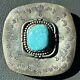 Vintage Navajo Turquoise Silver Belt Buckle