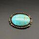 Vintage Navajo Turquoise Sterling Silver Pin Brooch