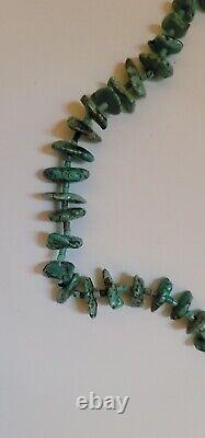 Vintage Navajo Turquoise and Heishi Necklace, 24 Long