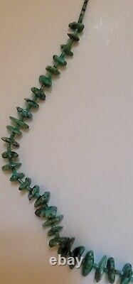 Vintage Navajo Turquoise and Heishi Necklace, 24 Long