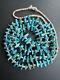 Vintage Navajo Wrapped Turquoise Nugget Heishi Bead Necklace 30 56g #297