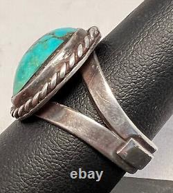 Vintage Navajo round turquoise ring size 10.5