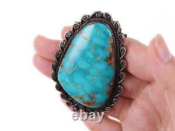 Vintage Navajo silver and turquoise pendant 33