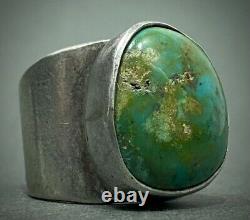 Vintage OLD Navajo Sterling Silver Royston Turquoise Dome Ring 22 Grams