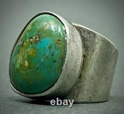 Vintage OLD Navajo Sterling Silver Royston Turquoise Dome Ring 22 Grams