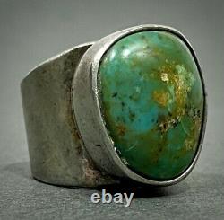 Vintage OLD Navajo Sterling Silver Royston Turquoise Dome Ring 22 Grams