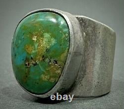 Vintage OLD Navajo Sterling Silver Royston Turquoise Dome Ring 22 Grams