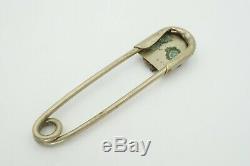 Vintage Old Pawn Native American Navajo Turquoise Safety Pin