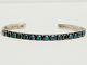 Vintage Old Pawn Navajo Sterling Silver Turquoise Petit Point Cuff Bracelet