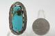 Vintage Old Pawn Navajo Turquoise Sterling Silver Ring Size 8 #513