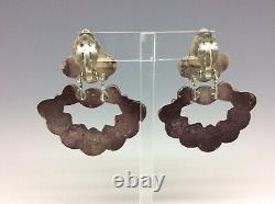 Vintage Oscar Betz Sterling Silver Clip Earrings