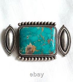 Vintage Perry Shorty Navajo Sterling Silver & Turquoise brooch