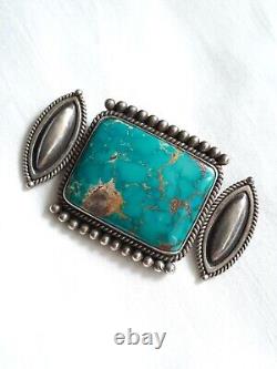 Vintage Perry Shorty Navajo Sterling Silver & Turquoise brooch