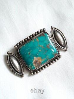 Vintage Perry Shorty Navajo Sterling Silver & Turquoise brooch