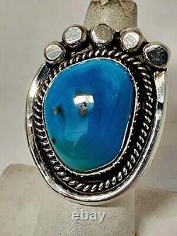 Vintage Retro NAVAJO Southwest Style Sterling TURQUOISE RINGS Wholesale LOT 6