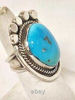 Vintage Retro NAVAJO Southwest Style Sterling TURQUOISE RINGS Wholesale LOT 6