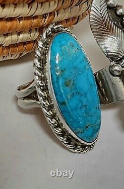 Vintage Retro NAVAJO Southwest Style Sterling TURQUOISE RINGS Wholesale LOT 6