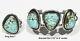 Vintage Signed 925 Silver FINEST #8 Spiderweb Turquoise Bracelet 6 & Ring sz 7