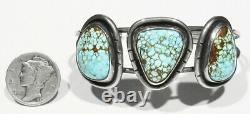 Vintage Signed 925 Silver FINEST #8 Spiderweb Turquoise Bracelet 6 & Ring sz 7