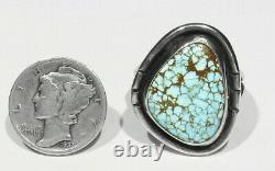 Vintage Signed 925 Silver FINEST #8 Spiderweb Turquoise Bracelet 6 & Ring sz 7